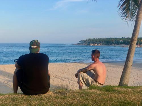 Patients enjoying quiet timeat the beach