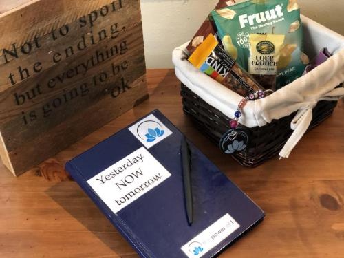 POI Journal & Healthy Snack Basket await each patient in theirprivate bedroom suite 